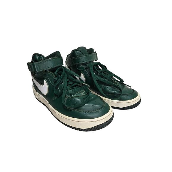Nike Air Force 1 Mid Green Kid's Sneaker Youth Size 6Y 306603-311 - Picture 1 of 9